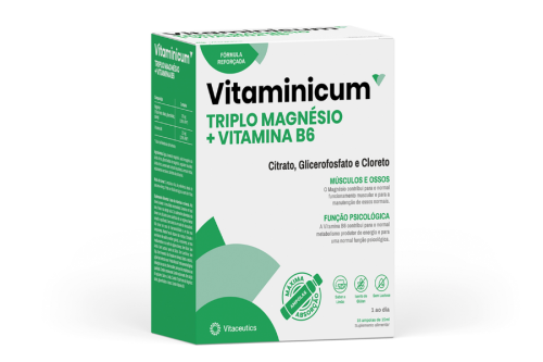 Triplo Magnésio + Vitamina B6 Ampolas Vitaceutics