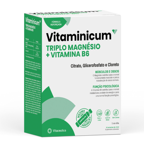 Triplo Magnésio + Vitamina B6 Ampolas Vitaceutics